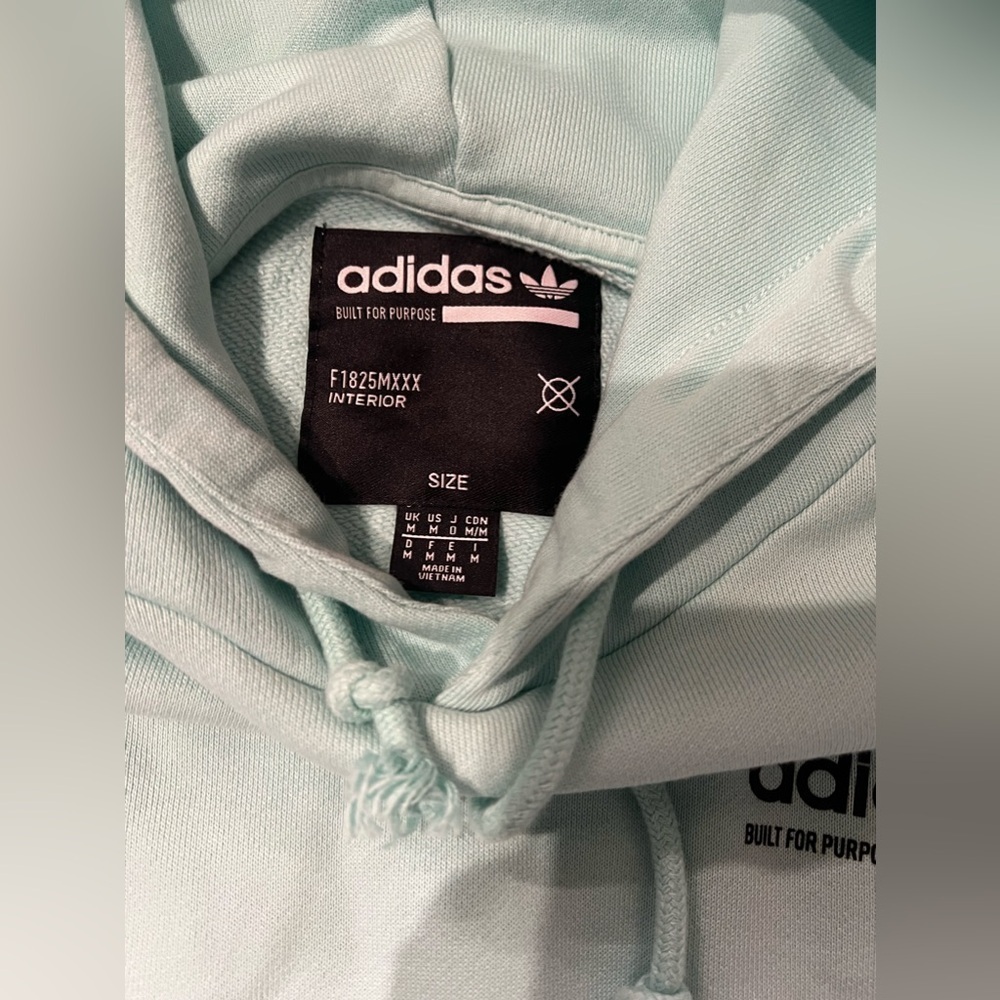 Teal Adidas Built for Purpose Hoodie M - Picture 4 of 6